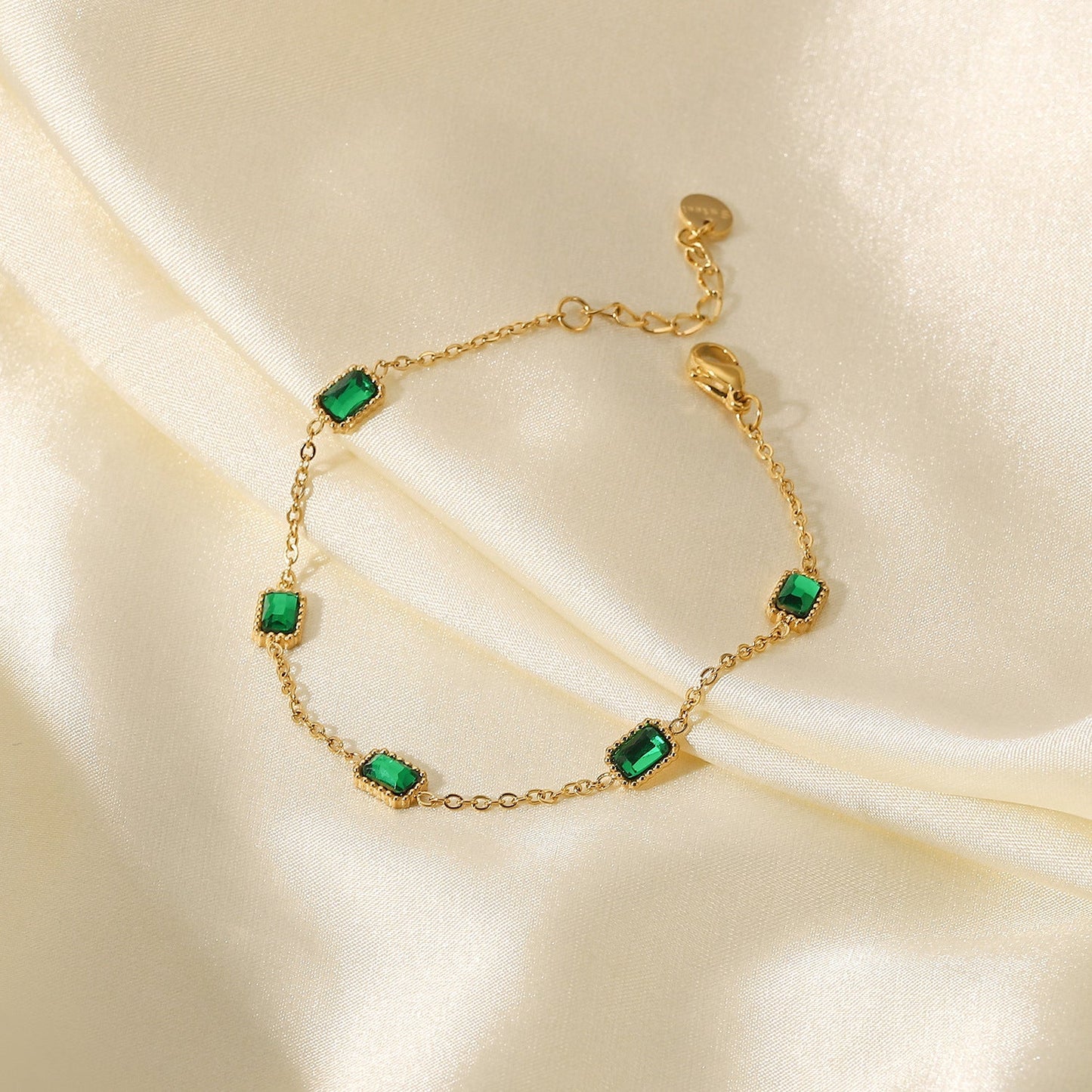 Erin Gold Bracelet | 18k Waterproof Design with Diamond Simulants 5