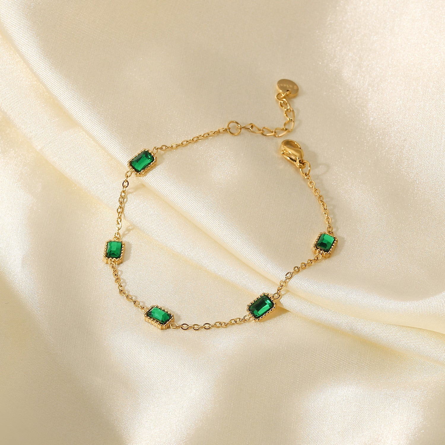 Erin Gold Bracelet | 18k Waterproof Design with Diamond Simulants 5