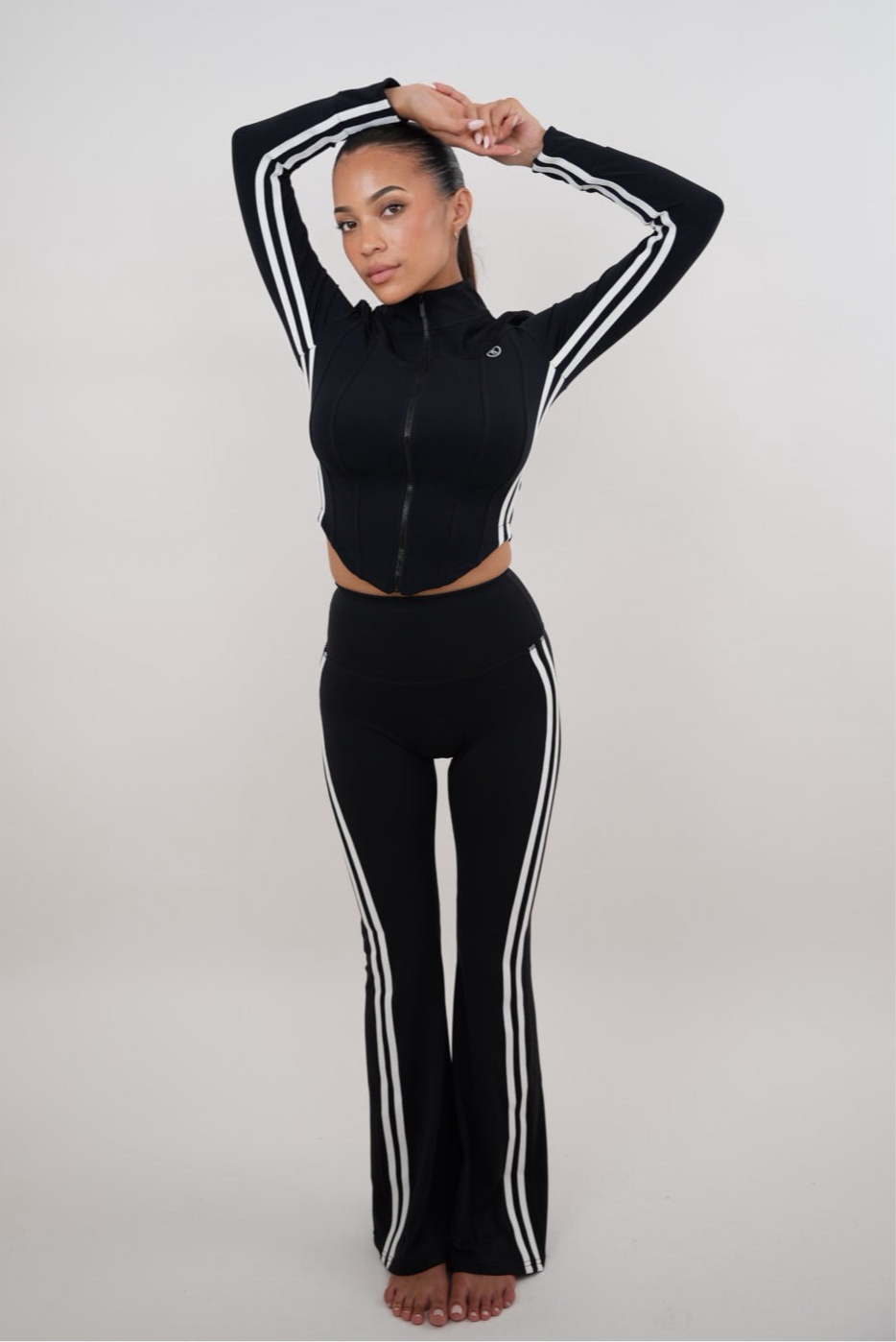 I Am Motivated Zwarte Flare Broek