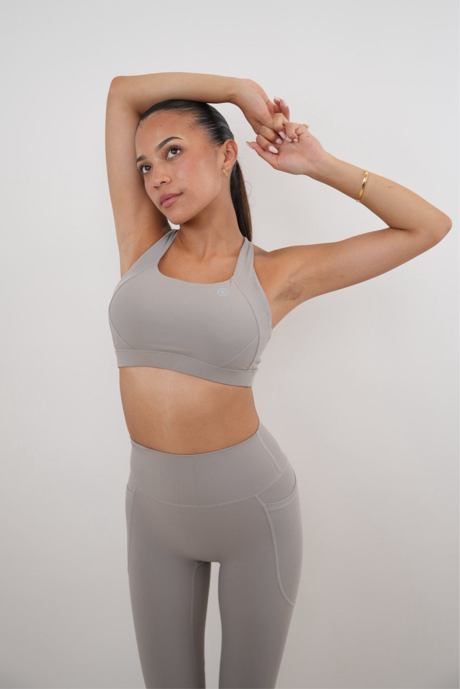 Legging Butter Gris Givré Séchage Rapide Je Rayonne
