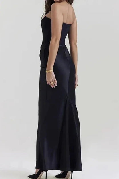 Formal Gown | Sculpted Corset Bodice with Cascading Satin for Elegant Events 4