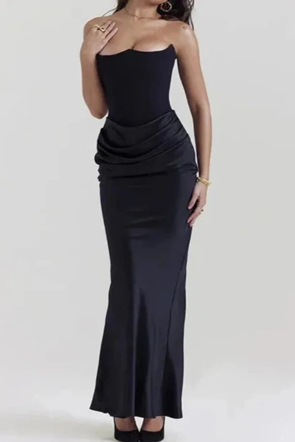 Formal Gown | Sculpted Corset Bodice with Cascading Satin for Elegant Events 5