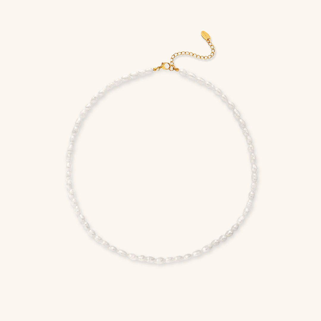 Freshwater Pearl Choker Necklace | Waterproof Gold Chain with Elegant Design 0