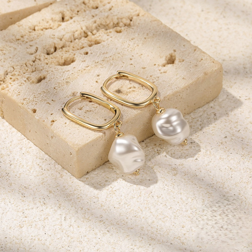 Freshwater Pearl Earrings | Hypoallergenic s925 Sterling Silver with 18k Gold Plating 2