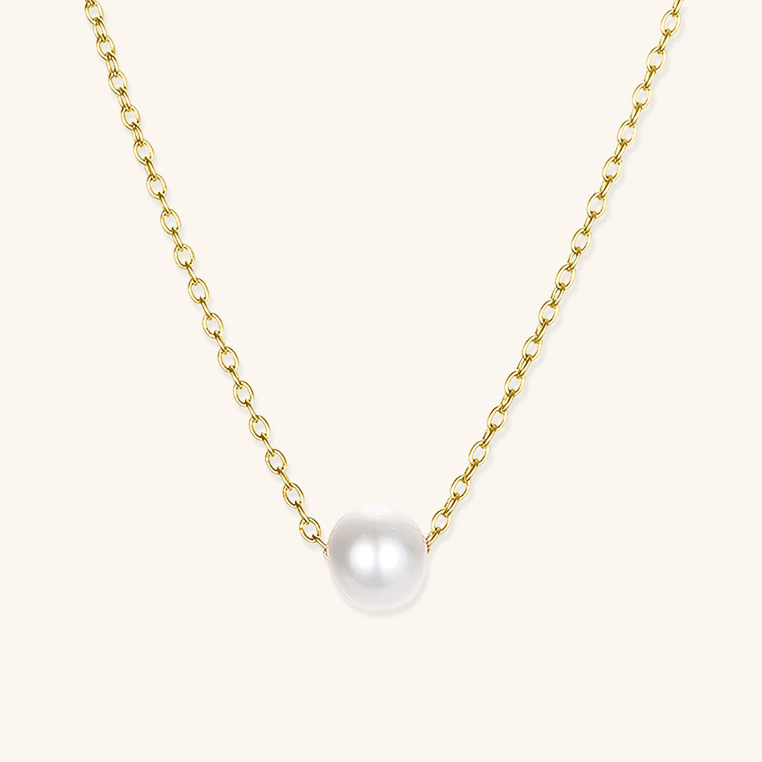 Freshwater Pearl Necklace | Waterproof Gold Chain with Elegant Design 0