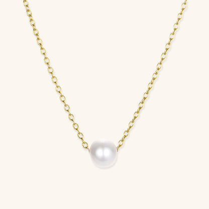 Freshwater Pearl Necklace | Waterproof Gold Chain with Elegant Design 0