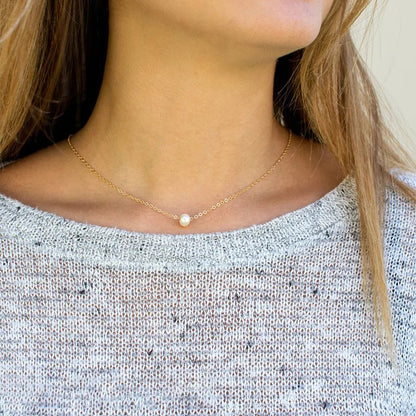 Freshwater Pearl Necklace | Waterproof Gold Chain with Elegant Design 2