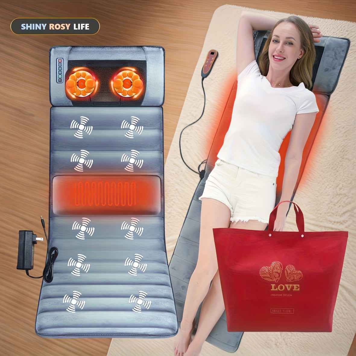 Full Body Massage Mat | Heated Vibration and Neck Relief Pad 2