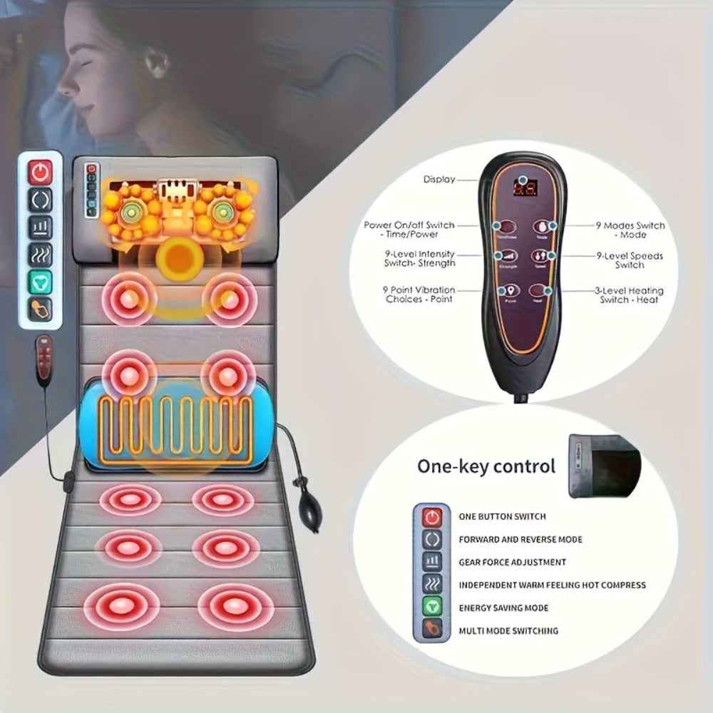 Full Body Massage Mat | Heated Vibration and Neck Relief Pad 7