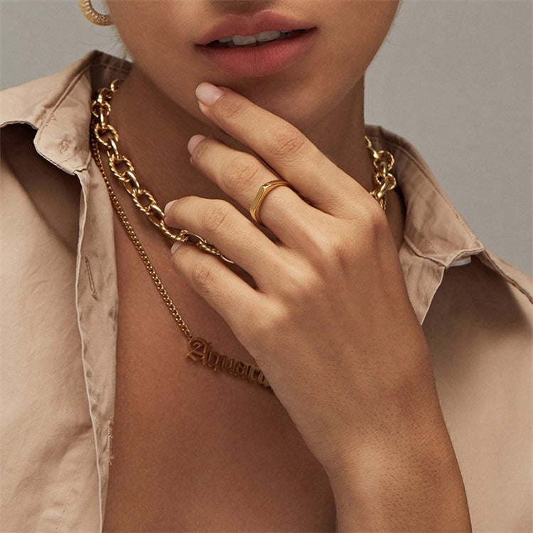Geometric Gold Ring | Ethically Sourced Stainless Steel-Plated 18k Gold 5