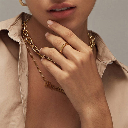 Geometric Gold Ring | Ethically Sourced Stainless Steel-Plated 18k Gold 5