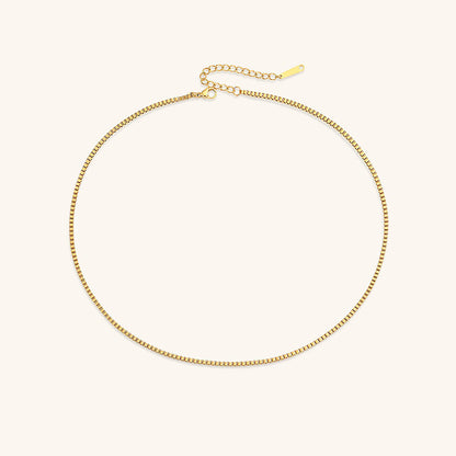 Gold Box Chain Necklace | Chic Stainless Steel-Plated Design 0