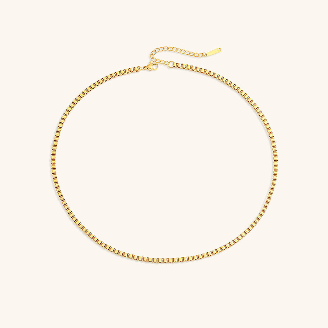Gold Box Chain Necklace | Chic Stainless Steel-Plated Design 6