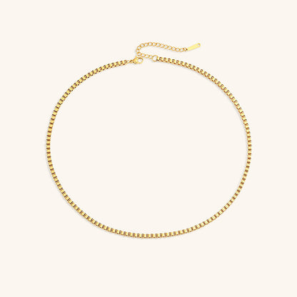 Gold Box Chain Necklace | Chic Stainless Steel-Plated Design 6