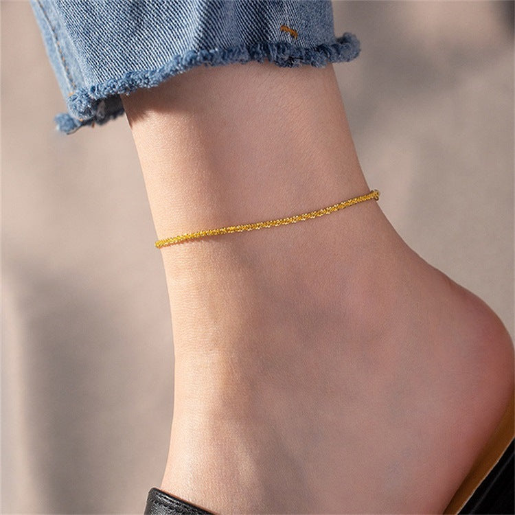 Gold Chain Anklet | Hypoallergenic Stainless Steel-Plated 14k Gold 1