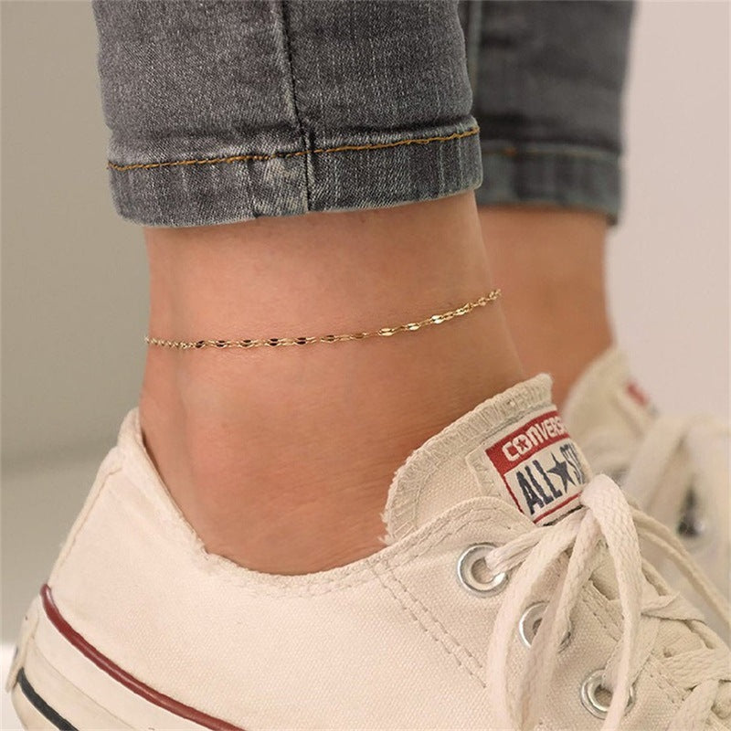 Gold Chain Anklet | Premium Stainless Steel-Plated 14k Gold 1