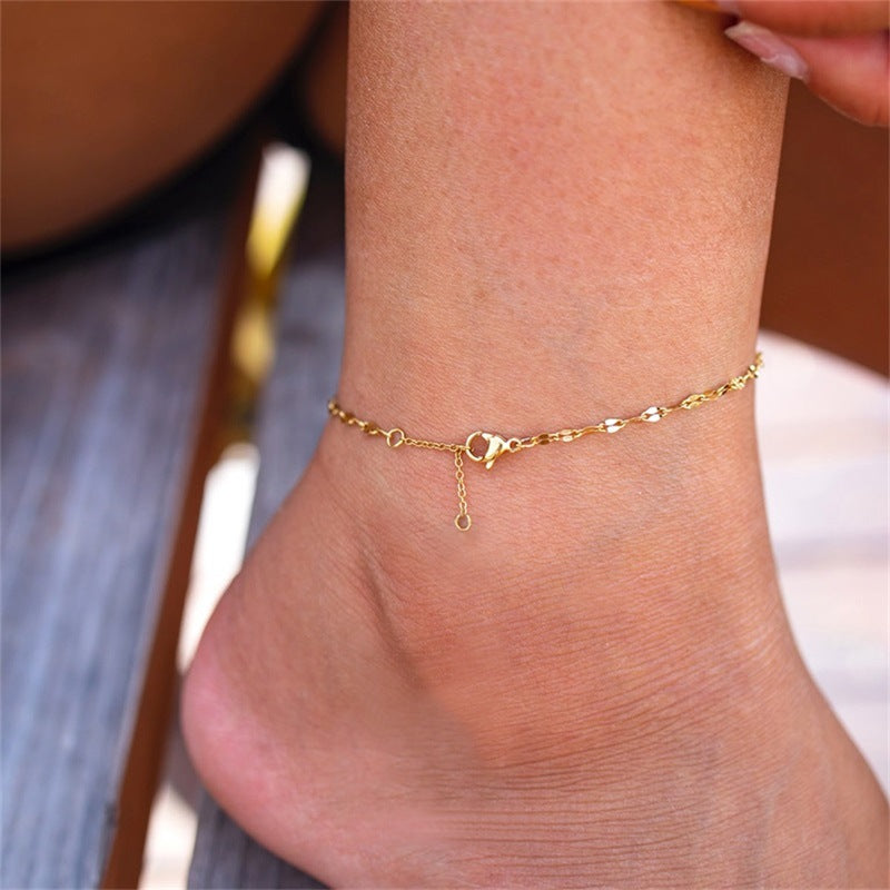 Gold Chain Anklet | Premium Stainless Steel-Plated 14k Gold 2