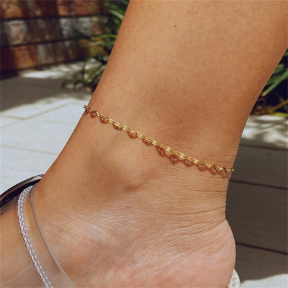 Gold Chain Anklet | Premium Stainless Steel-Plated 14k Gold 3