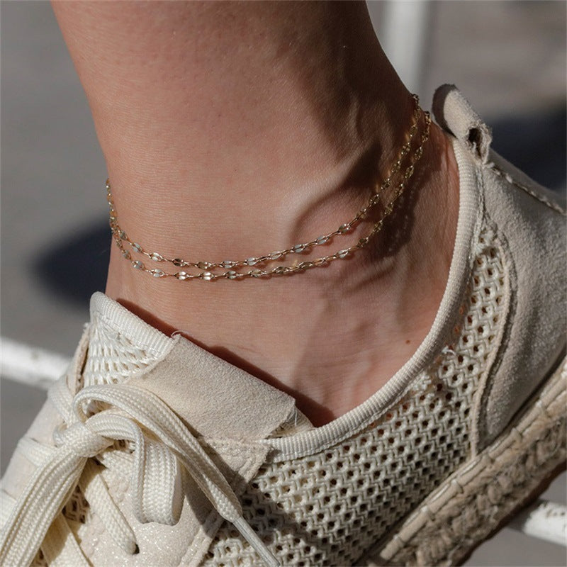 Gold Chain Anklet | Premium Stainless Steel-Plated 14k Gold 4
