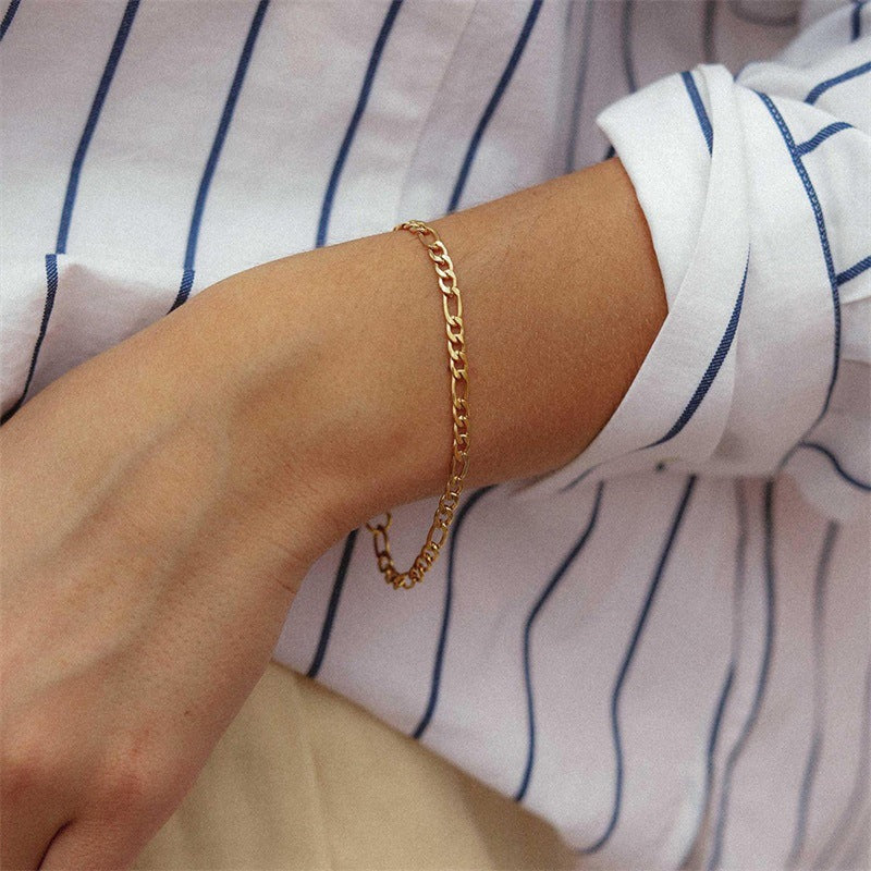 Gold Chain Bracelet | High-Quality Stainless Steel-Plated 14k Gold 1
