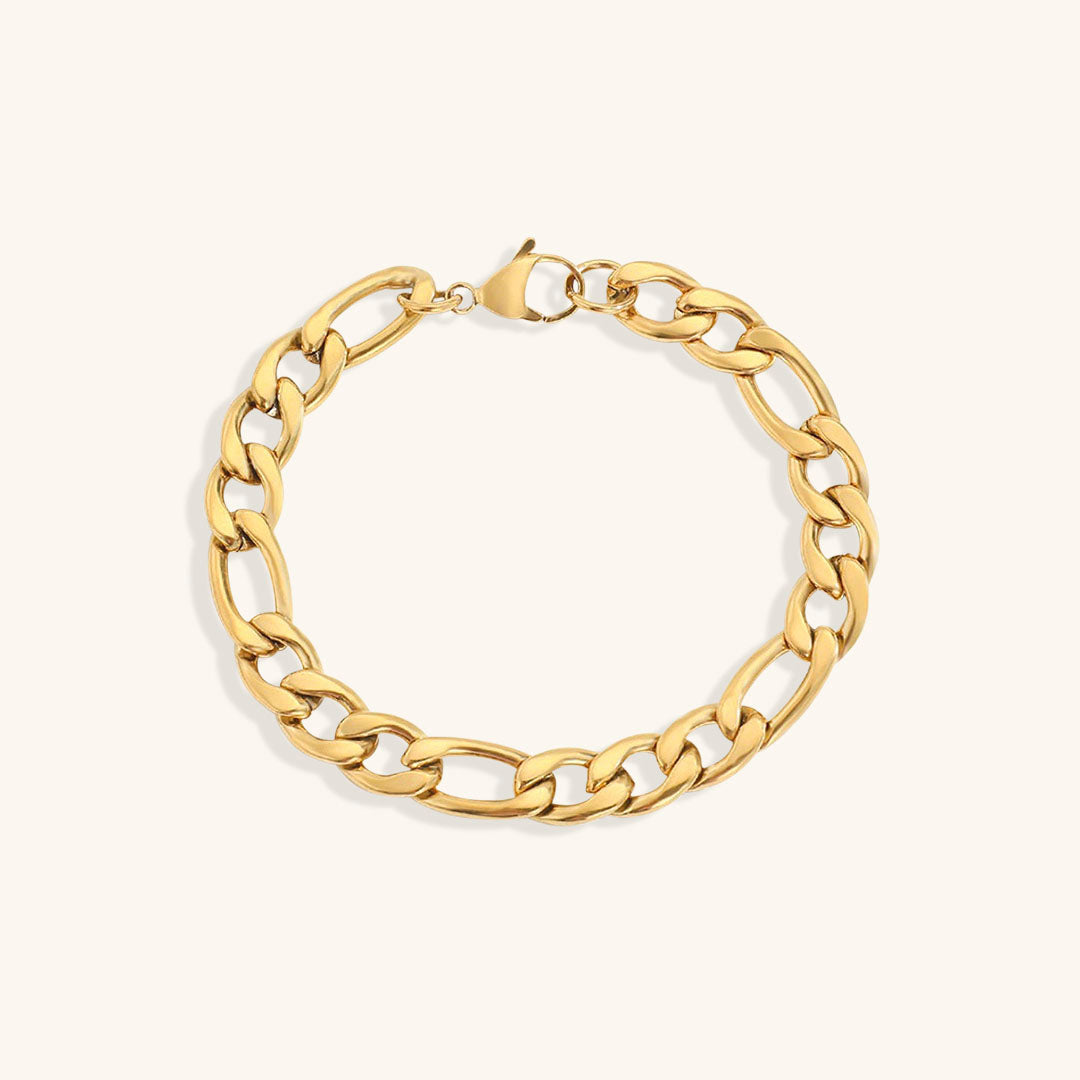 Gold Chain Bracelet | High-Quality Stainless Steel-Plated 14k Gold 15