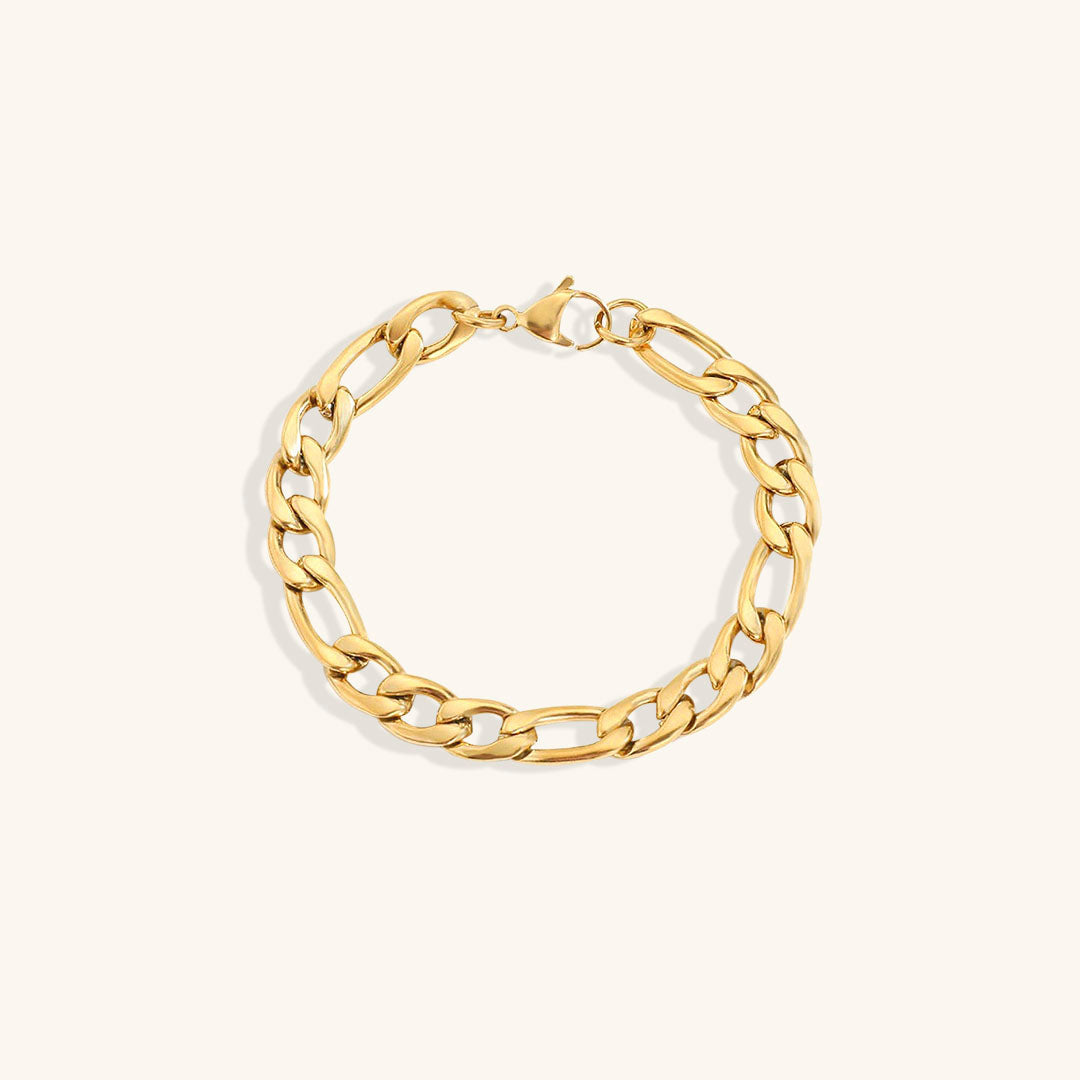 Gold Chain Bracelet | High-Quality Stainless Steel-Plated 14k Gold 16