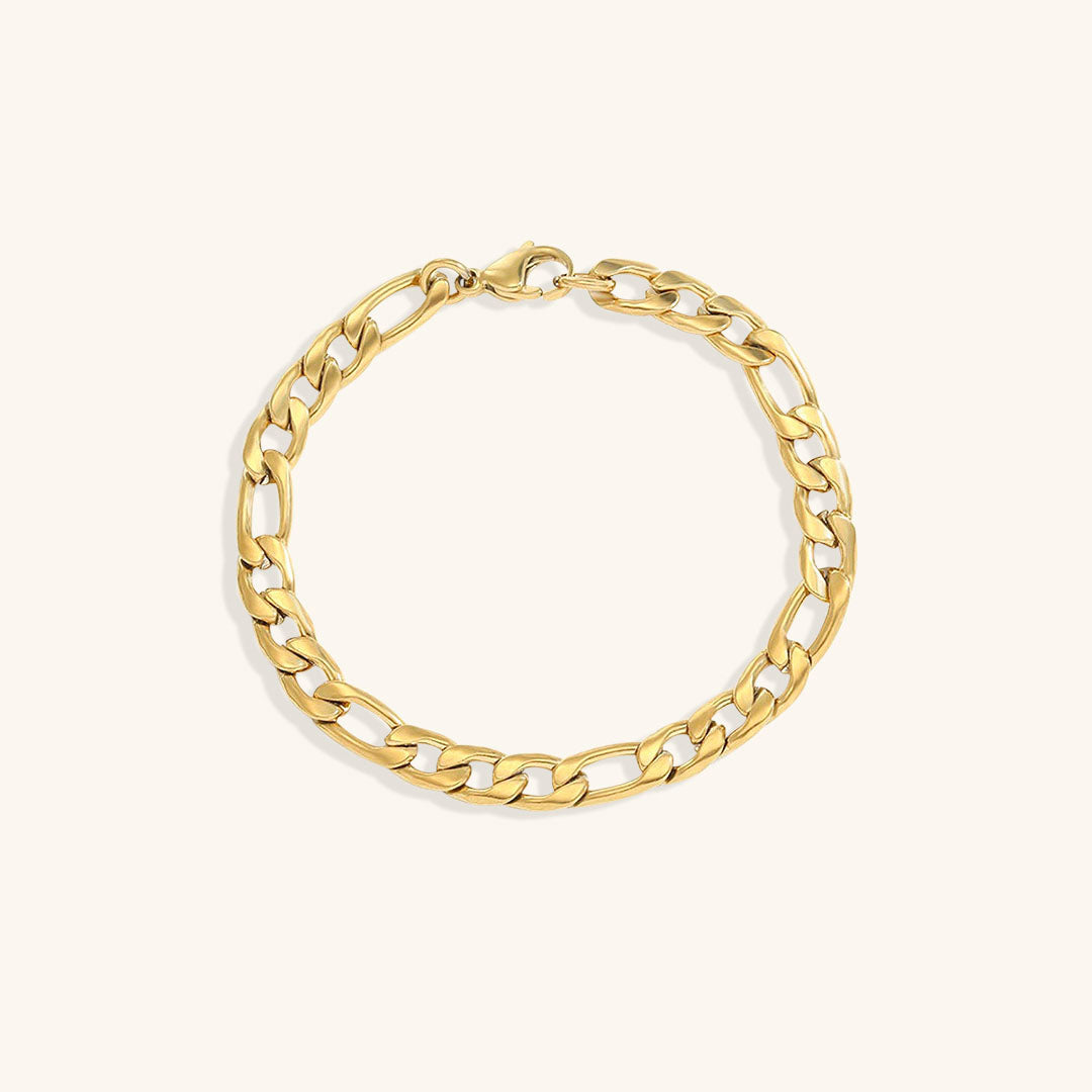 Gold Chain Bracelet | High-Quality Stainless Steel-Plated 14k Gold 19