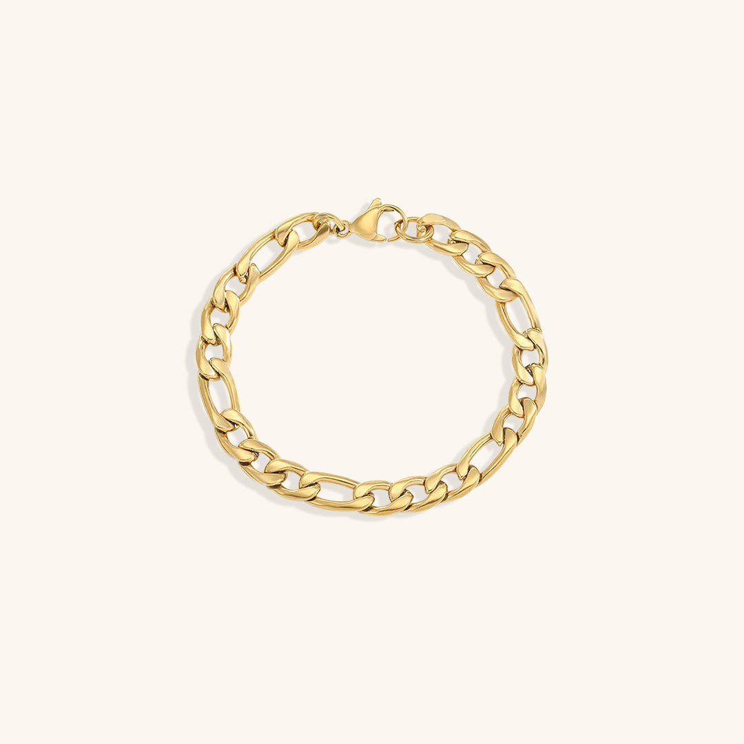 Gold Chain Bracelet | High-Quality Stainless Steel-Plated 14k Gold 7