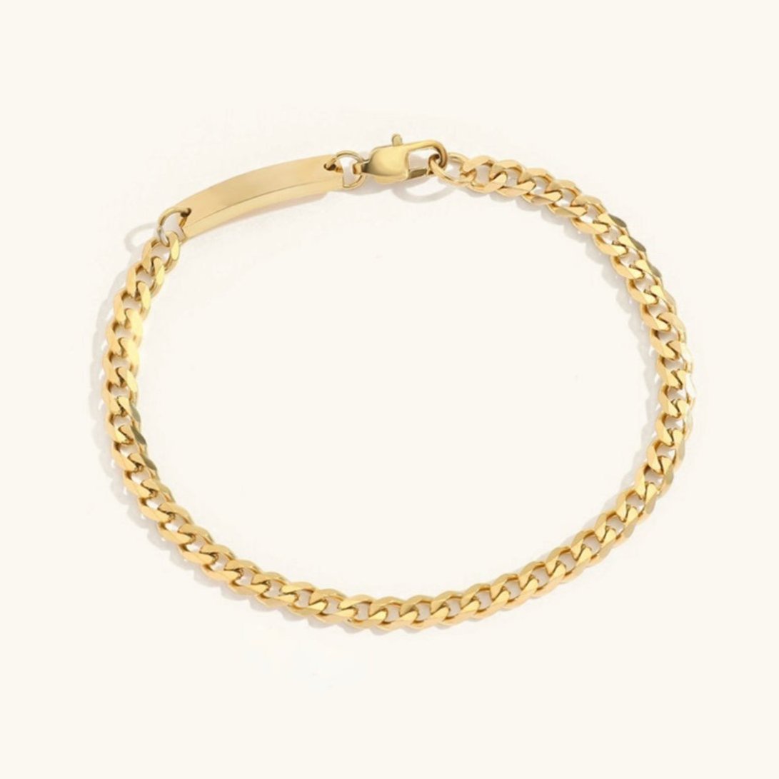 Gold Chain Bracelet | Hypoallergenic Stainless Steel-Plated 14k Gold 0