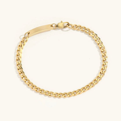 Gold Chain Bracelet | Hypoallergenic Stainless Steel-Plated 14k Gold 0