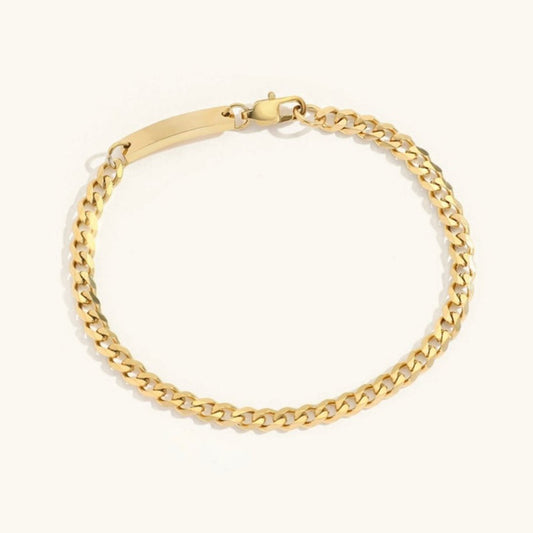 Gold Chain Bracelet | Hypoallergenic Stainless Steel-Plated 14k Gold 0