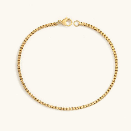 Gold Chain Bracelet | Stainless Steel-Plated 14k Gold, Hypoallergenic 0