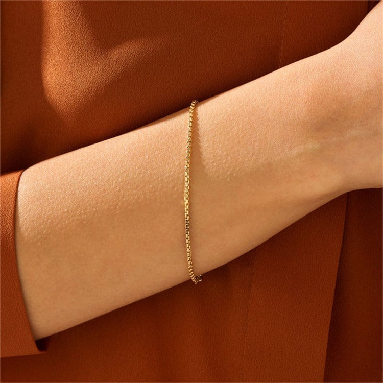 Gold Chain Bracelet | Stainless Steel-Plated 14k Gold, Hypoallergenic 1