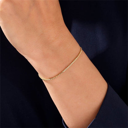 Gold Chain Bracelet | Stainless Steel-Plated 14k Gold, Hypoallergenic 4