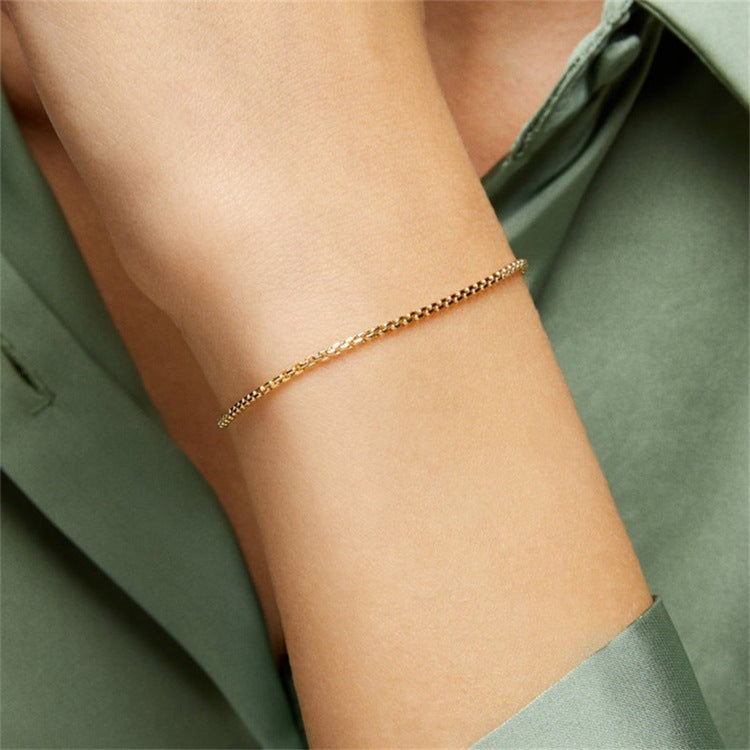 Gold Chain Bracelet | Stainless Steel-Plated 14k Gold, Hypoallergenic 5