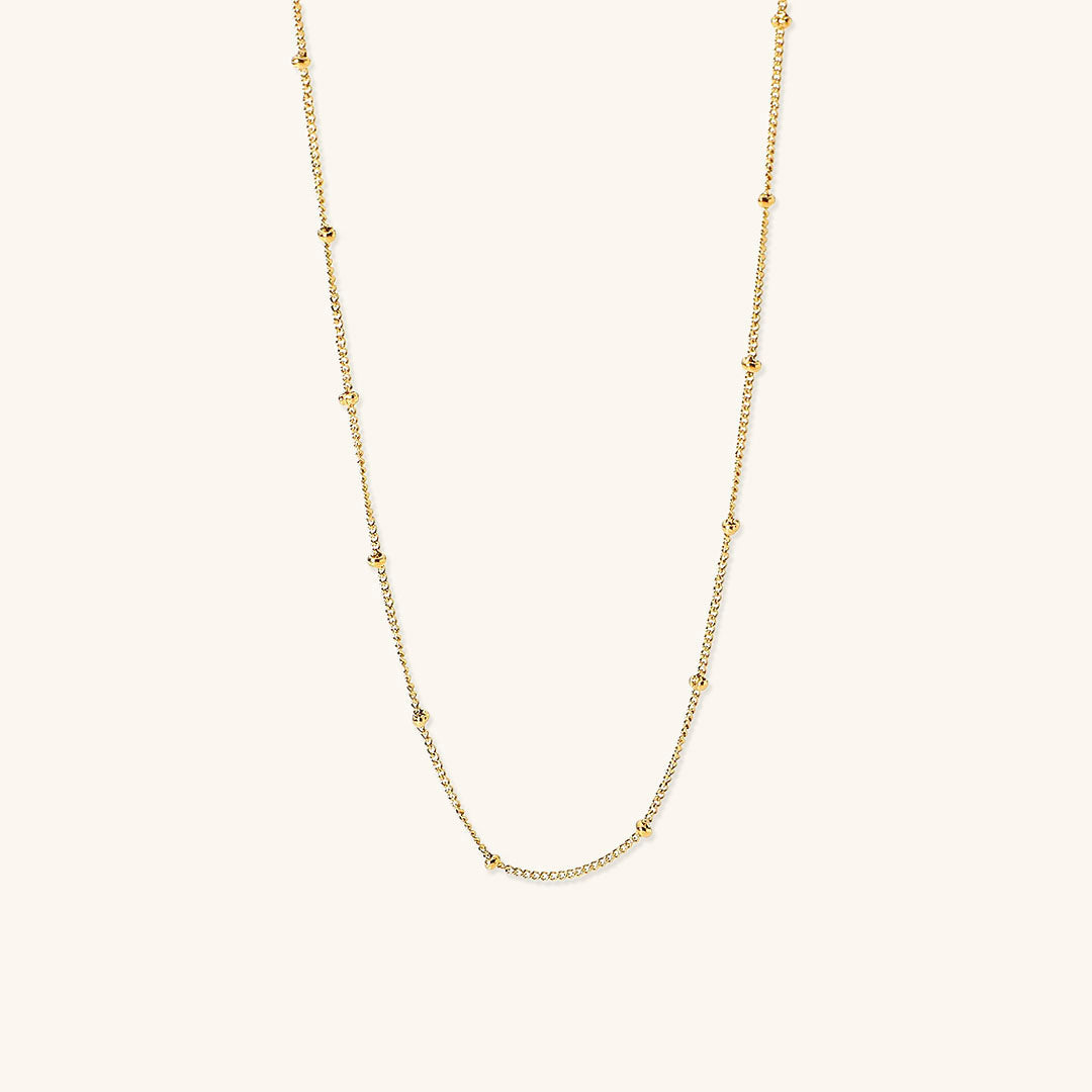 Gold Chain Necklace | Elegant Design with Delicate Beads 0