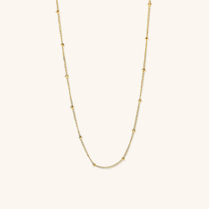 Gold Chain Necklace | Elegant Design with Delicate Beads 0