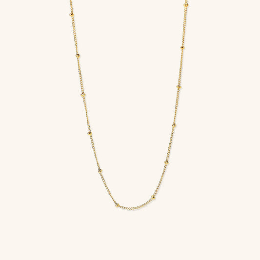Gold Chain Necklace | Elegant Design with Delicate Beads 0