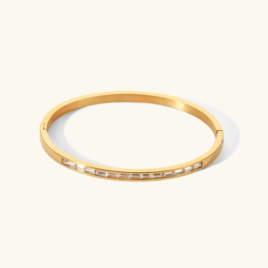 Gold Diamond Bangle | Waterproof Hypoallergenic Stainless Steel 0