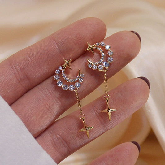 Gold Drop Earrings | Hypoallergenic S925 Sterling Silver with 18K Gold Plating 0