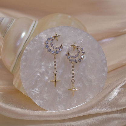 Gold Drop Earrings | Hypoallergenic S925 Sterling Silver with 18K Gold Plating 2