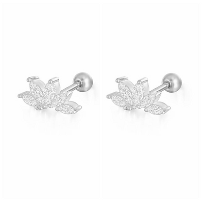 Gold Earrings | Hypoallergenic S925 Sterling Silver with Sparkly Crystal Pave Design 3