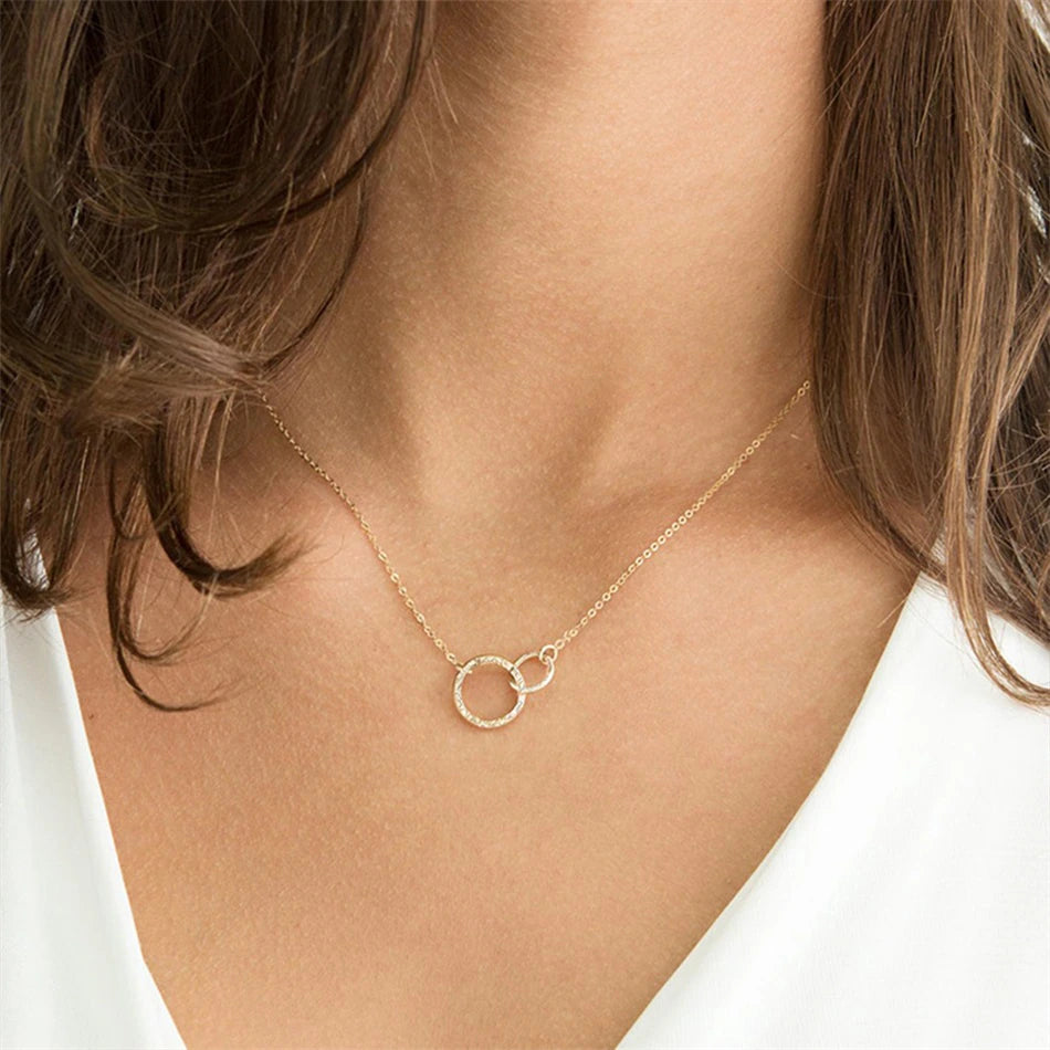 Gold Hoop Necklace | Ethically Sourced Stainless Steel-Plated 14k Gold 1