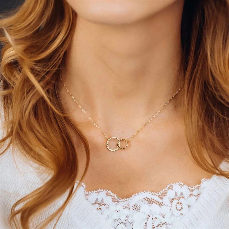 Gold Hoop Necklace | Ethically Sourced Stainless Steel-Plated 14k Gold 2