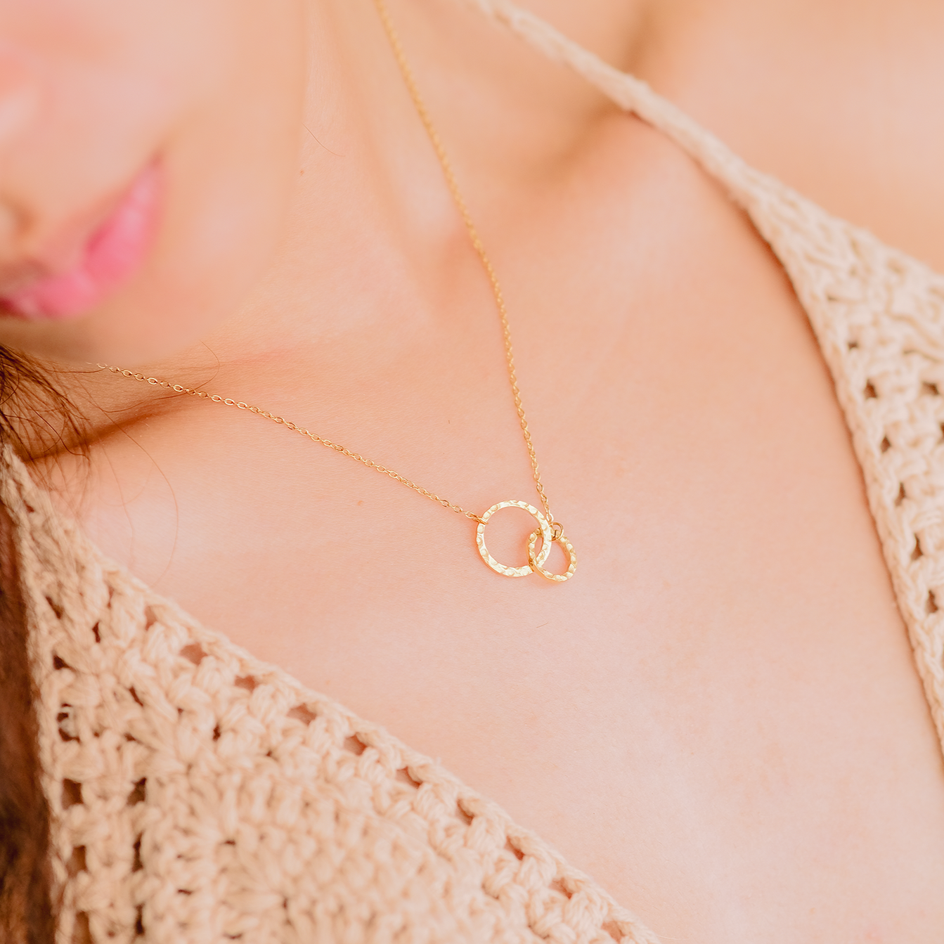 Gold Hoop Necklace | Ethically Sourced Stainless Steel-Plated 14k Gold 4