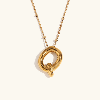 Gold Initial Necklace | 18k Gold-Plated Pendant with Hypoallergenic Design 12