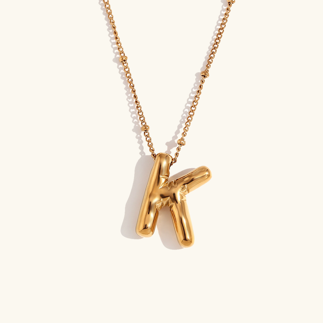 Gold Initial Necklace | 18k Gold-Plated Pendant with Hypoallergenic Design 15