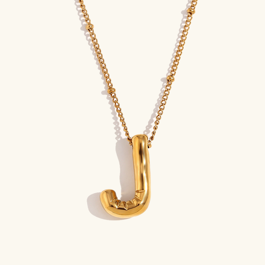 Gold Initial Necklace | 18k Gold-Plated Pendant with Hypoallergenic Design 16
