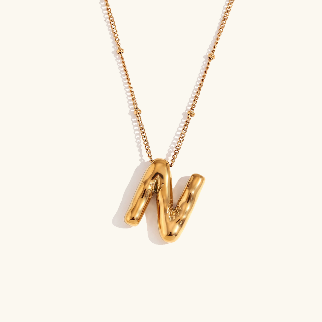 Gold Initial Necklace | 18k Gold-Plated Pendant with Hypoallergenic Design 17
