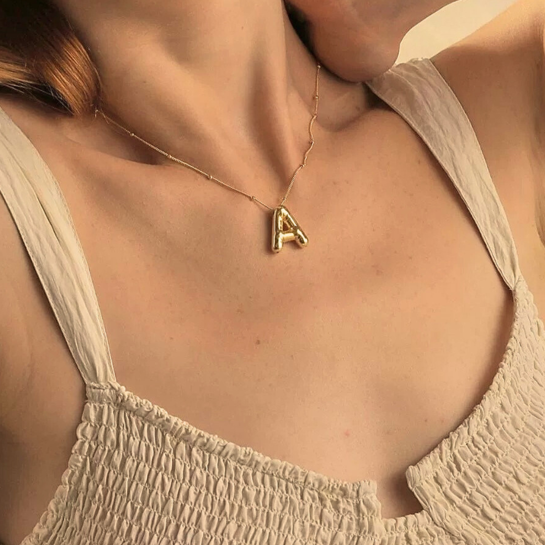 Gold Initial Necklace | 18k Gold-Plated Pendant with Hypoallergenic Design 2